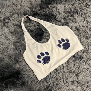 Custom made Penn State pawprint crop top